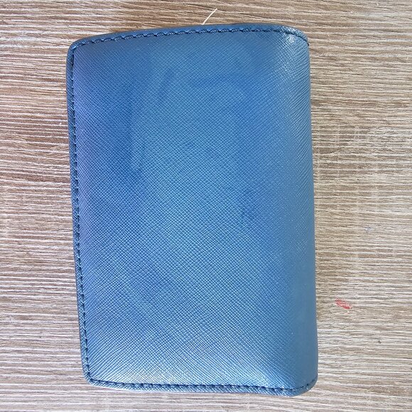 Michael Kors Small Saffiano Leather Wallet Cornflower Blue EUC - Picture 4 of 8